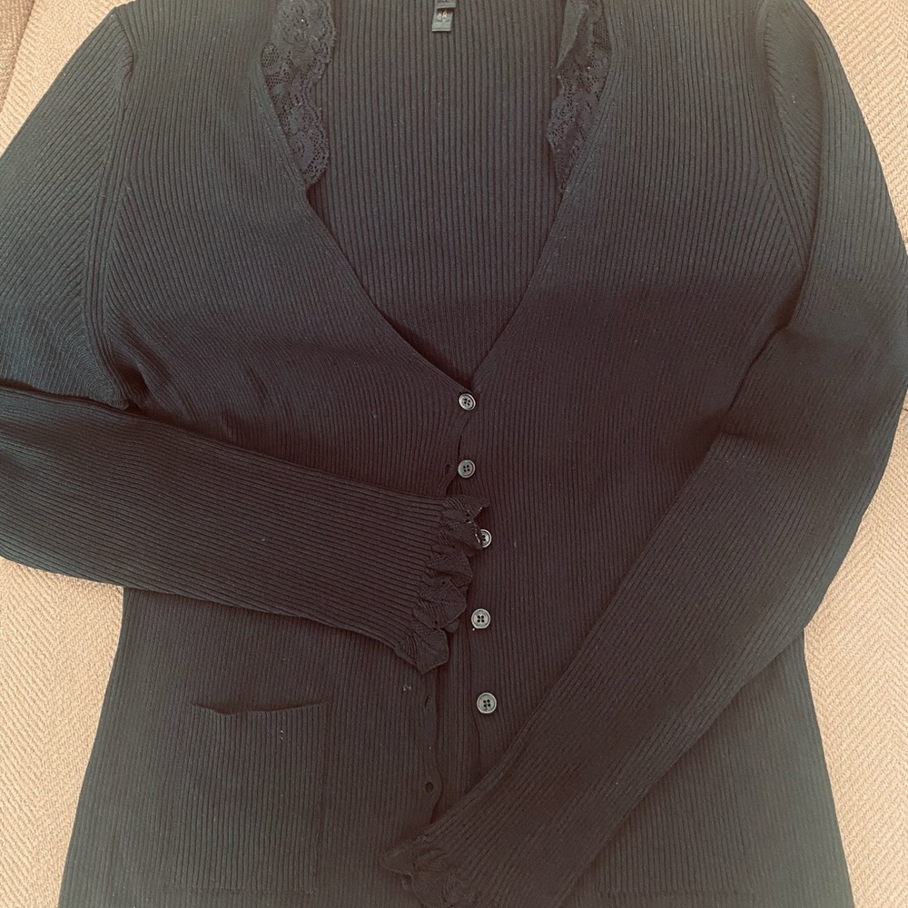 Escada Black Cardigan Sweater